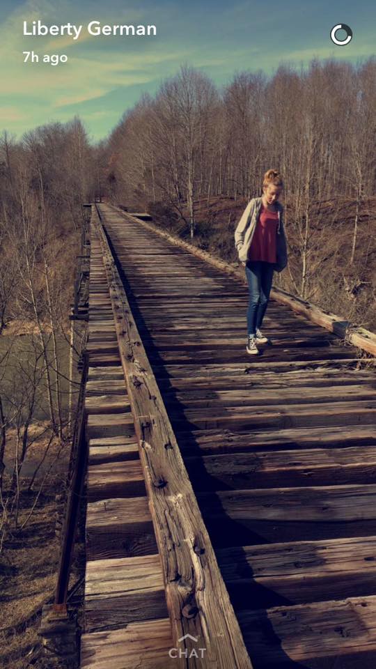 Abby on the bridge